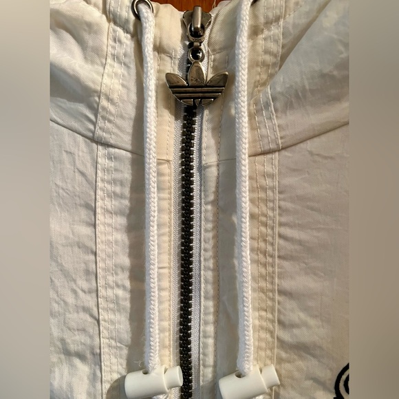 VTG Mens XL Adidas Zip Up Jacket RARE! Vintage! Cream Off White Zebra - Picture 3 of 5